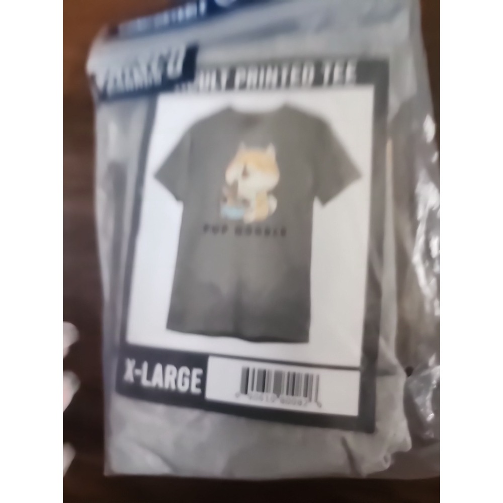 Adult Printed Tee Pup Noodle X Large Gray XL New Tshirt Soft Fabric Brisco - Picture 2 of 3